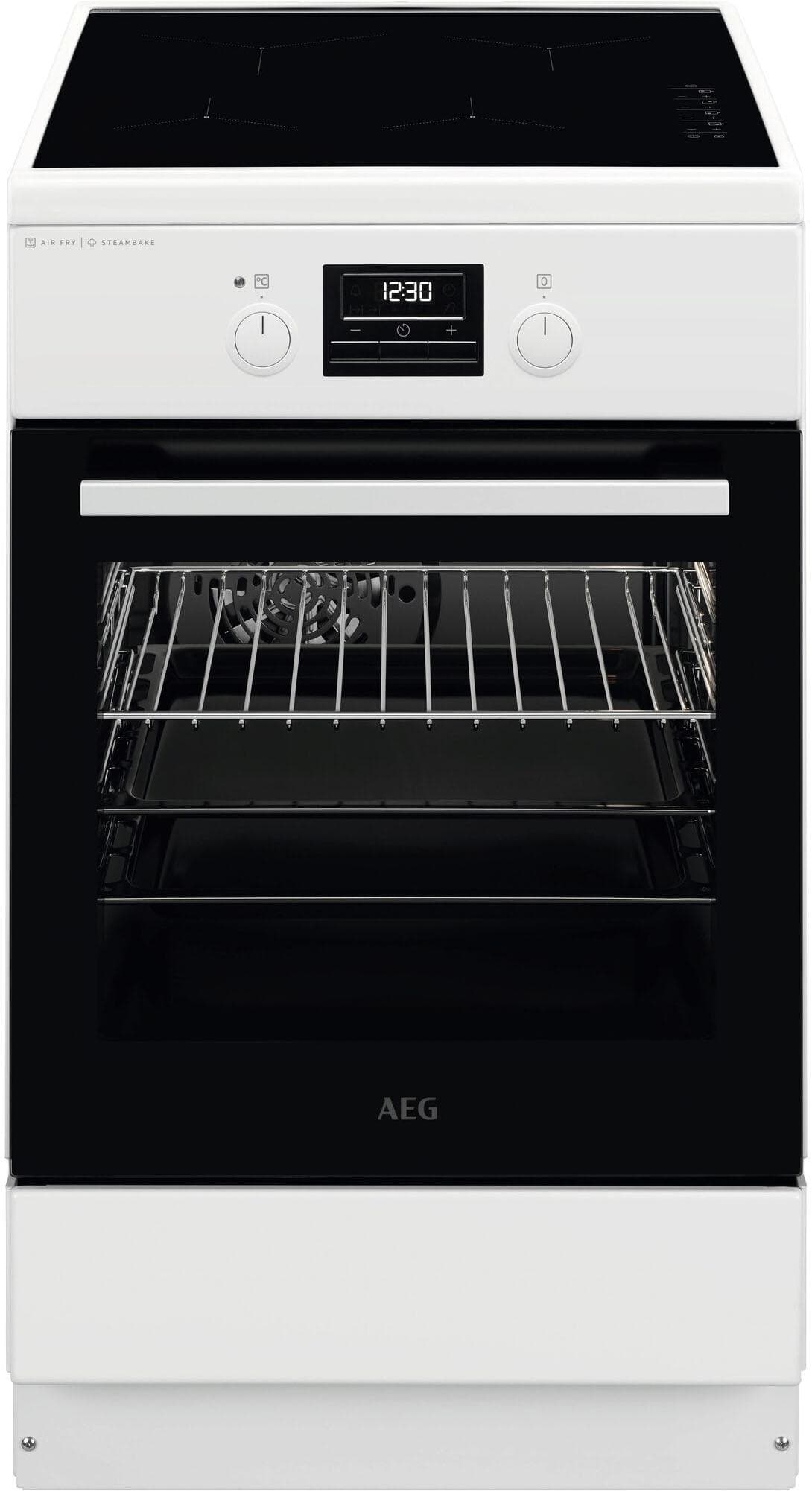 AEG Induktions-Standherd CIB56494BW Weiß 4 Kochzonen SteamBake