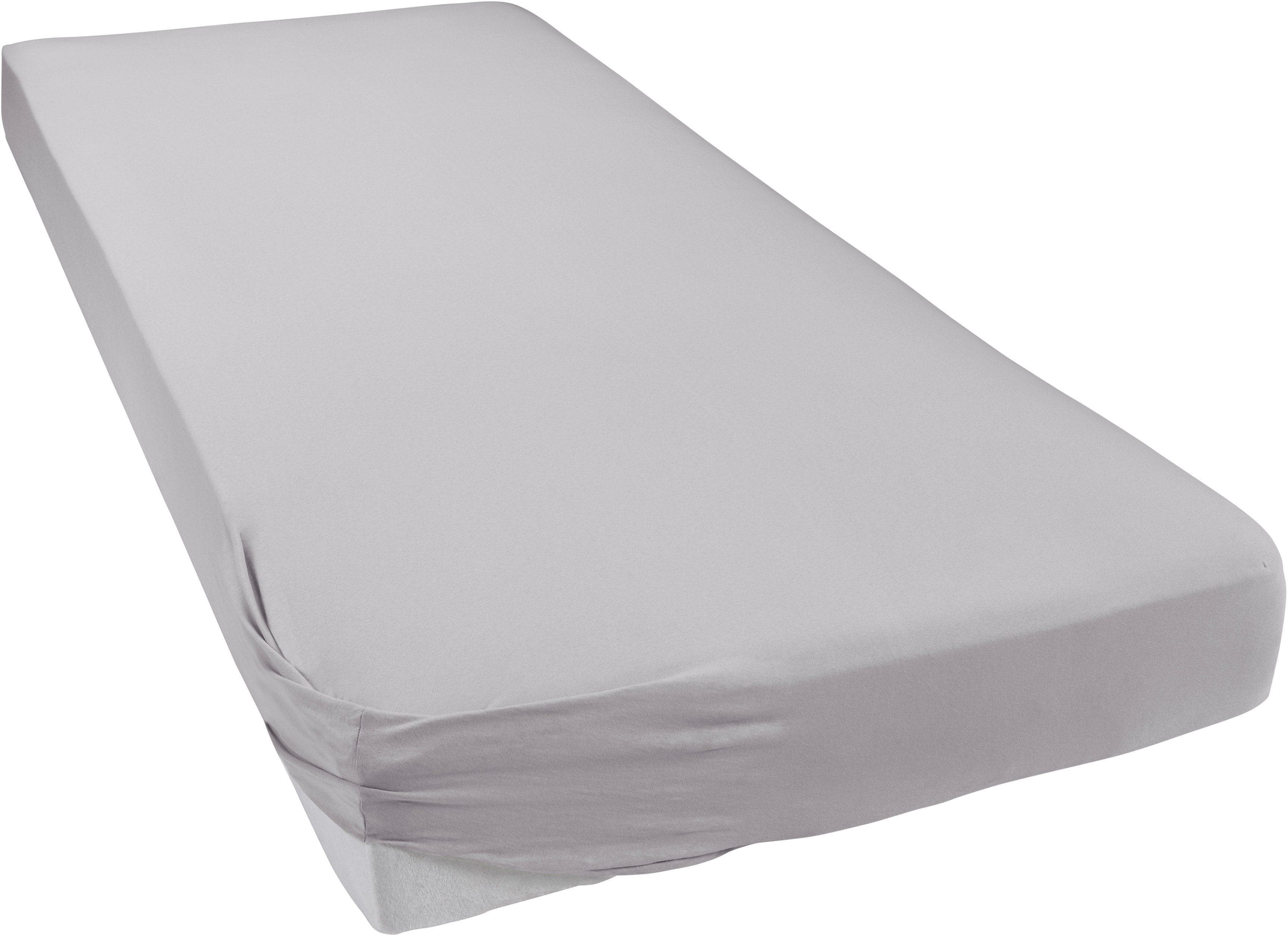 BELLANA Spannbettlaken Jersey-Lyocell Silber Faltenfrei