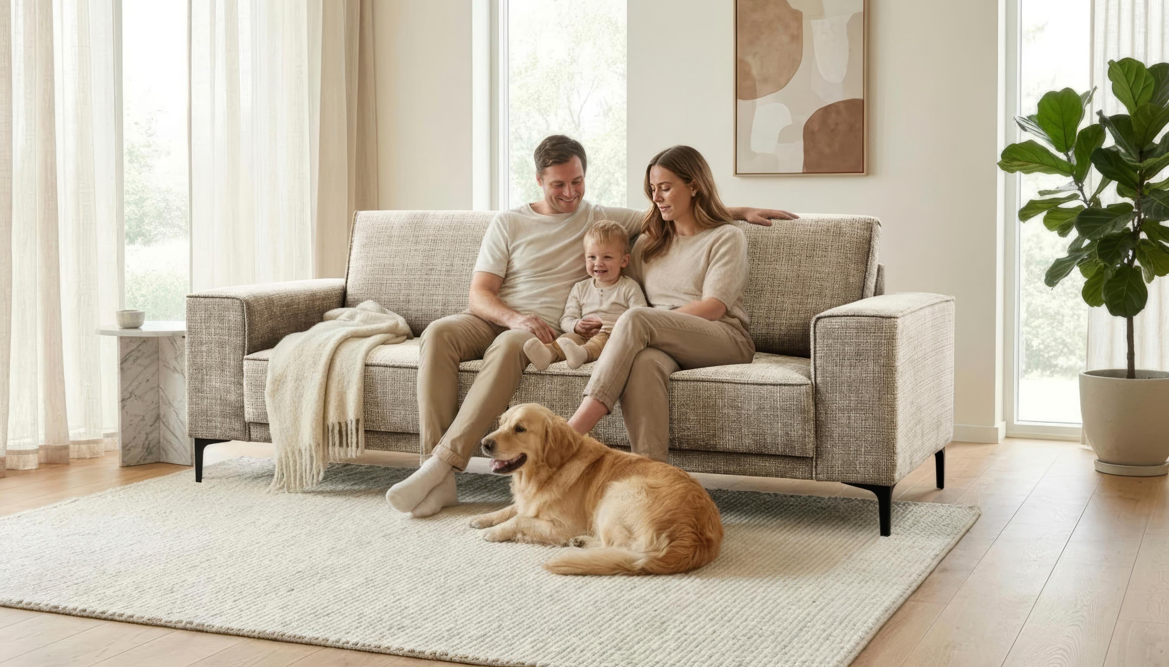 OTTO HOME OLAND 3-Sitzer Sofa Skandi-Design Grau