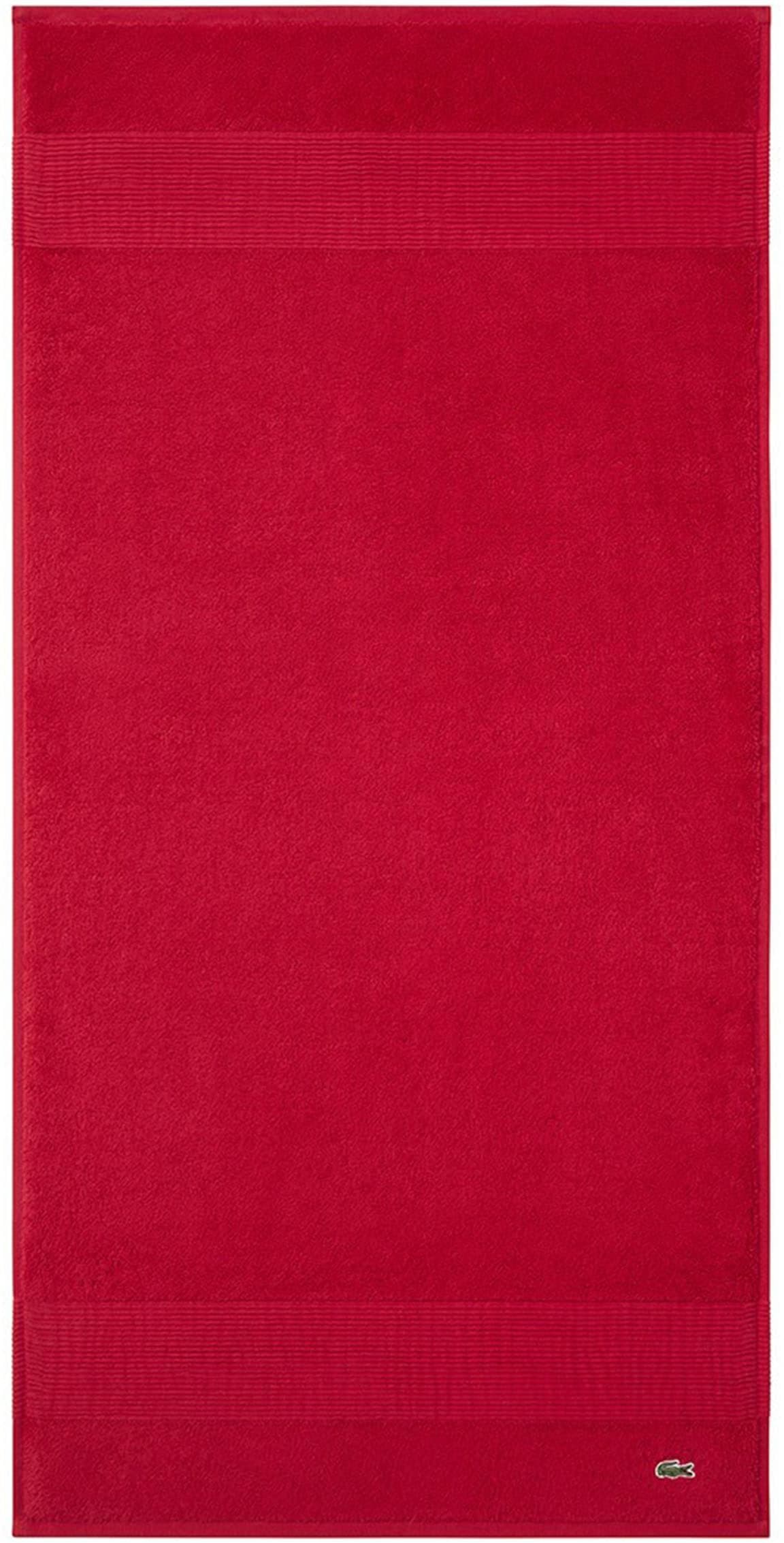 LACOSTE Handtuch LE CROCO Rot 50x100 cm Frottier