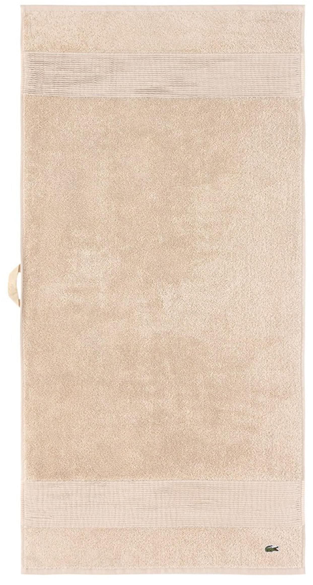 LACOSTE Handtuch LLECROCO Cappuccino Frottier 100% Baumwolle