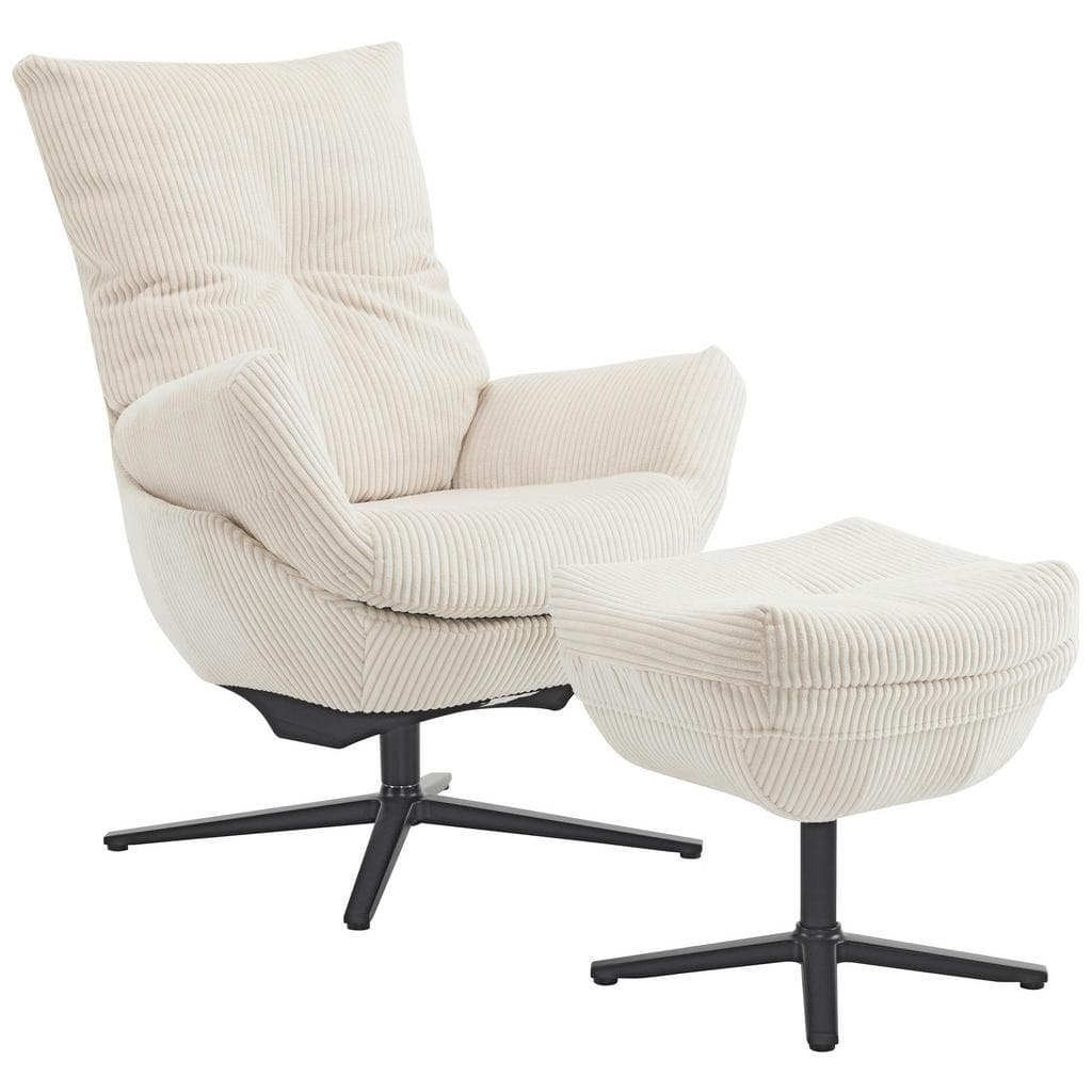 Carryhome Relaxsesselset Schwarz Beige Relaxfunktion