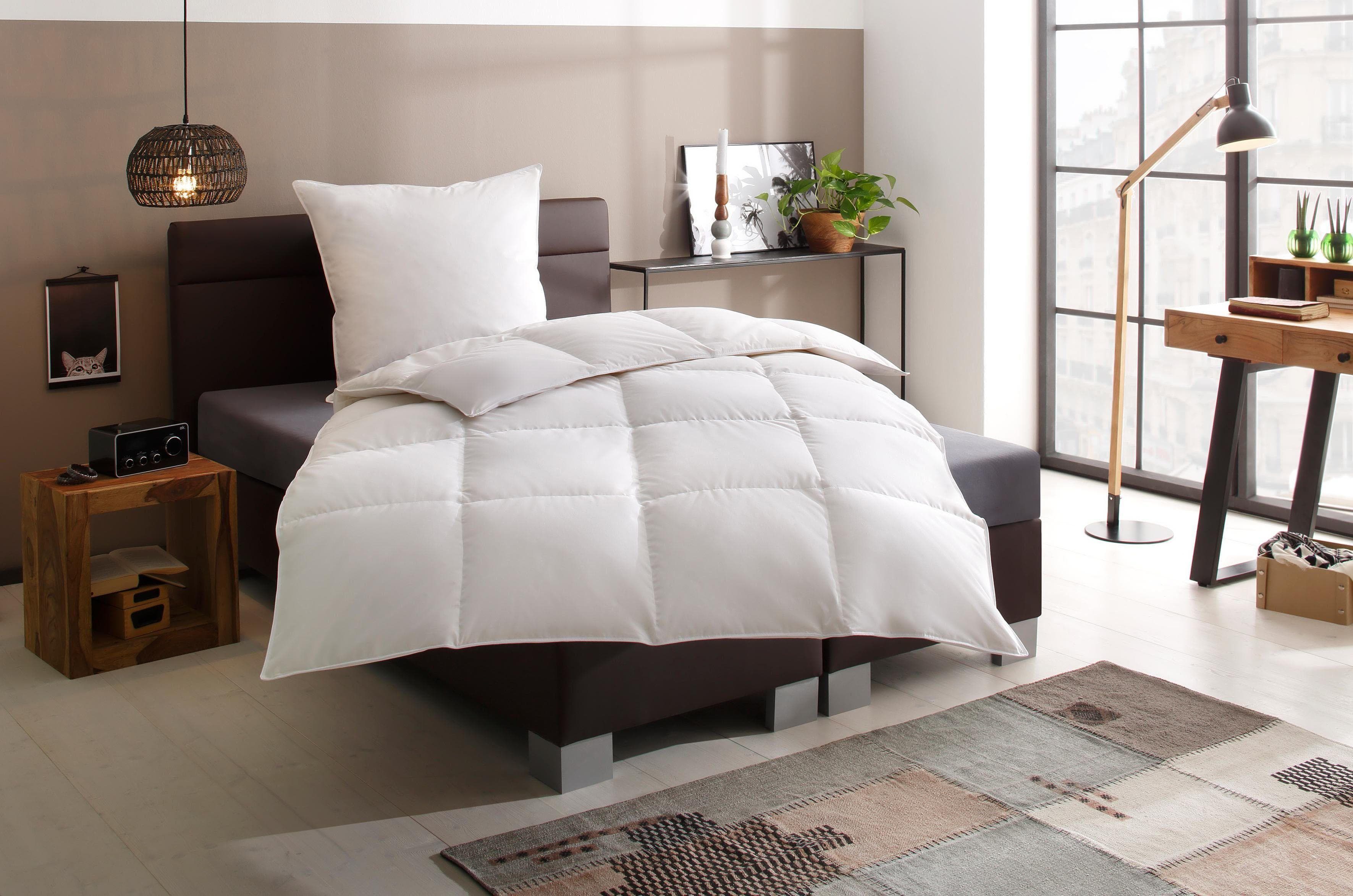 Älgdröm Daunenbettdecke + 3-Kammer-Kopfkissen Weiß Made in Green