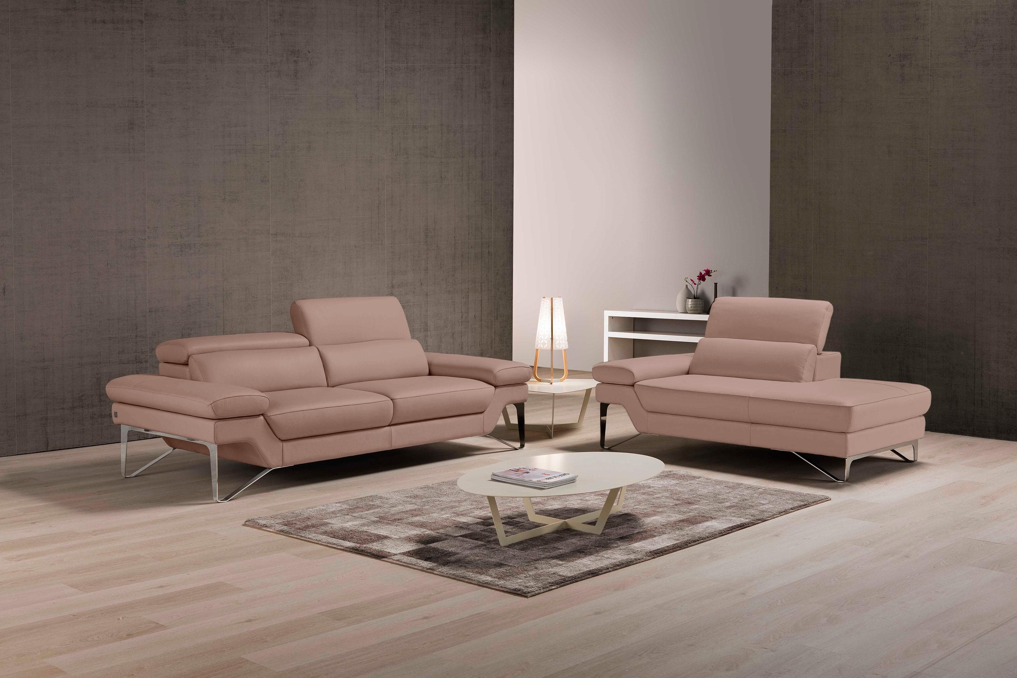 EGOITALIANO Polstergarnitur Princess Design Rosa Rindsleder