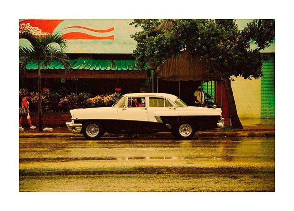 Komar Bild Cuba Car Bunt Wandbild ohne Rahmen