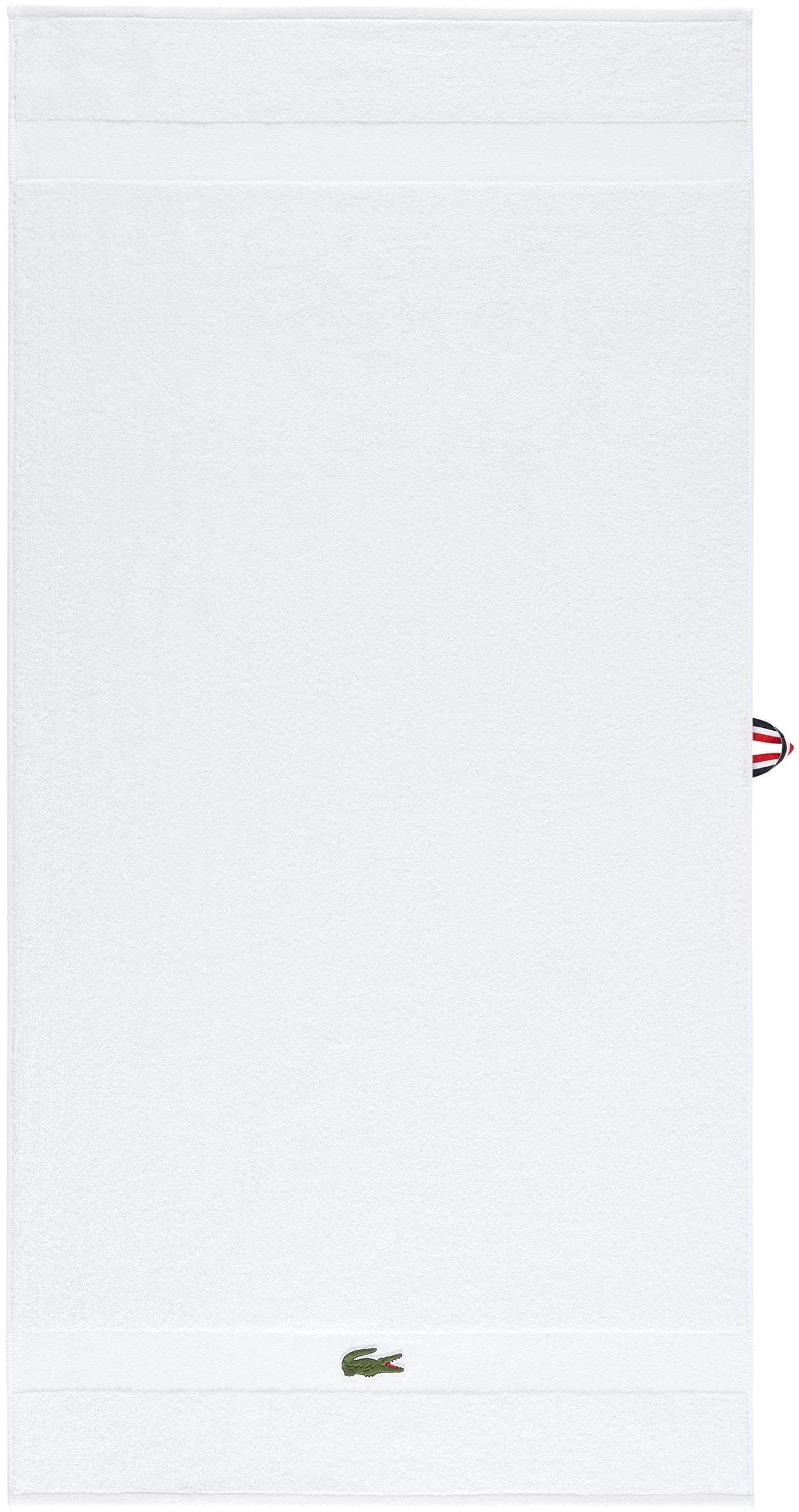 LACOSTE Handtuch LCASUAL Weiß Frottier Baumwolle