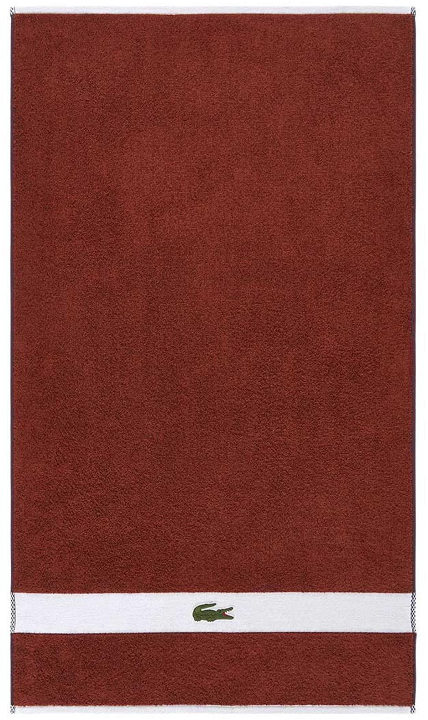 LACOSTE Handtuch LCASUAL Braun Frottier Baumwolle