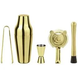 Paderno Cocktail Set Parisian Gold 5-teilig Edelstahl