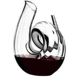Riedel Fatto A Mano Dekanter Curly Kristallglas Schwarz/Weiß