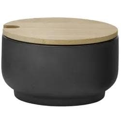 Stelton Theo Zuckerschale 0,1 l. Schwarz Bambusdeckel