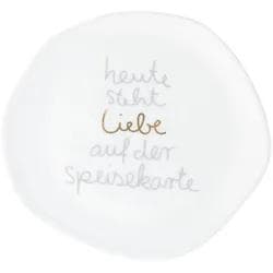 Räder Kleiner Teller Hochzeit Weiß Porzellan Schriftzug