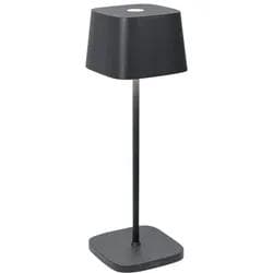 Zafferano Ofelia Pro Akku-Tischlampe Grau Touch-Steuerung