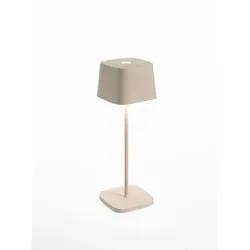 Zafferano Ofelia Pro Akku-Tischlampe Sand Touch-Steuerung Dimmbar