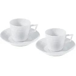 KPM Berlin KURLAND Espresso-Set Weiß Hartporzellan