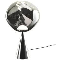 Tom Dixon Melt Tischleuchte Silber | Skulpturale Design-Lampe