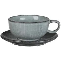 Broste Copenhagen Nordic Sea Tasse Soft Blue mit Untertasse 25 cl