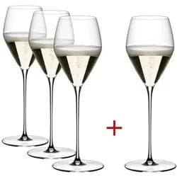 Riedel Veloce Champagnerglas 4er Set transparent 327 ml