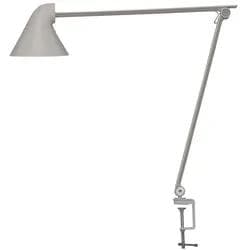Louis Poulsen Tischleuchte NJP Light Aluminium Grey Tischklemme LED
