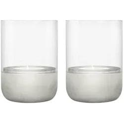 blomus Windlicht CALMA Set 2 St. Glas Betonoptik Grau XS