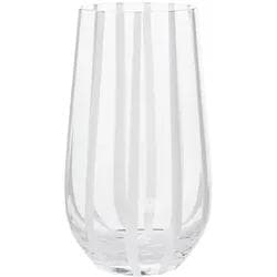 Broste Copenhagen Stripe Glas Transparent/Weiß