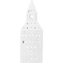 Kähler Teelichthalter Urbania Lichthaus Church Tower Keramik Weiß 20 cm
