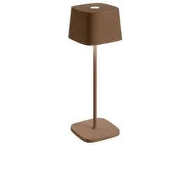 Zafferano Ofelia Pro Akku-Tischlampe Braun Touch-Steuerung