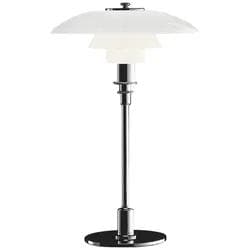 Louis Poulsen PH 3/2 Tischlampe Hochglanzverchromt Opalglas