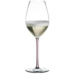 RIEDEL Fatto A Mano Schaumweinglas Champagner Pink Roter Kristallstiel