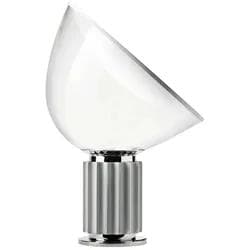 Flos Taccia Tischleuchte Silber Aluminium PMMA