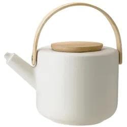 Stelton Theo Teekanne 1,25 l Sand Steinzeug Bambus