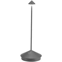 Zafferano Pina Pro Akku-Tischleuchte Dunkelgrau Aluminium Dimmbar