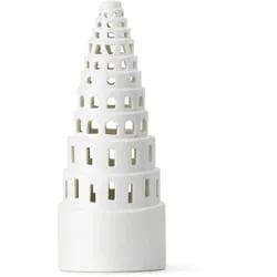 Kähler Teelichthalter Urbania Lichthaus High Tower Keramik Weiß Ø9 cm