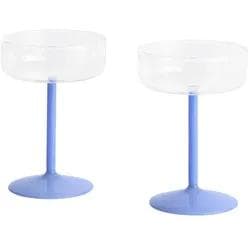 Hay Tint Coupéglas 2er Set Clear & Jade Light Blue