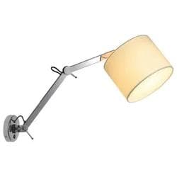 SLV Tenora WL-2 Wandleuchte Chrom/Weiß mit flexiblem Arm