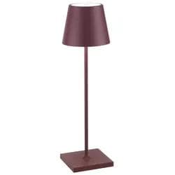 Zafferano Poldina Pro Akkuleuchte Bordeaux Dimmbar LED