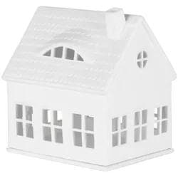 Räder Kerzenständer Gaubenhaus Weiß Porzellan