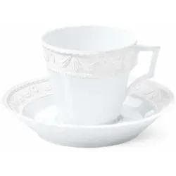 KPM Berlin BLANC NOUVEAU Kaffee-/Tee Untertasse Weiss Hartporzellan