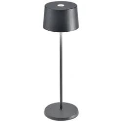 Zafferano Olivia 3K Akku-Tischlampe IP65 grau
