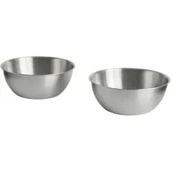 Hay Outdoor Market Steel Edelstahlschüssel 2er Set Small Silber