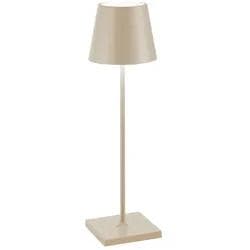 Zafferano Poldina Pro LED Tischleuchte Kabellos Dimmbar Sand