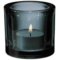 Iittala Kivi Teelichthalter Grau Glas