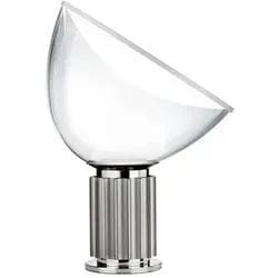 Flos Taccia Small Tischleuchte Silber Dimmbar Aluminium Glas