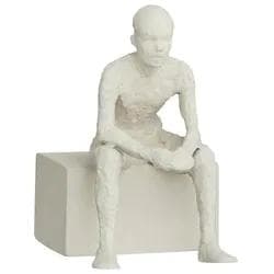 Kähler Character The Reflective One Steingut Skulptur Weiß