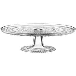 Iittala Kastehelmi Kuchenplatte mit Fuß 315mm Klar