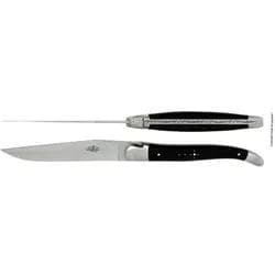 Forge de Laguiole Tafelmesser Set 2-tlg. Ebenholz Schwarz
