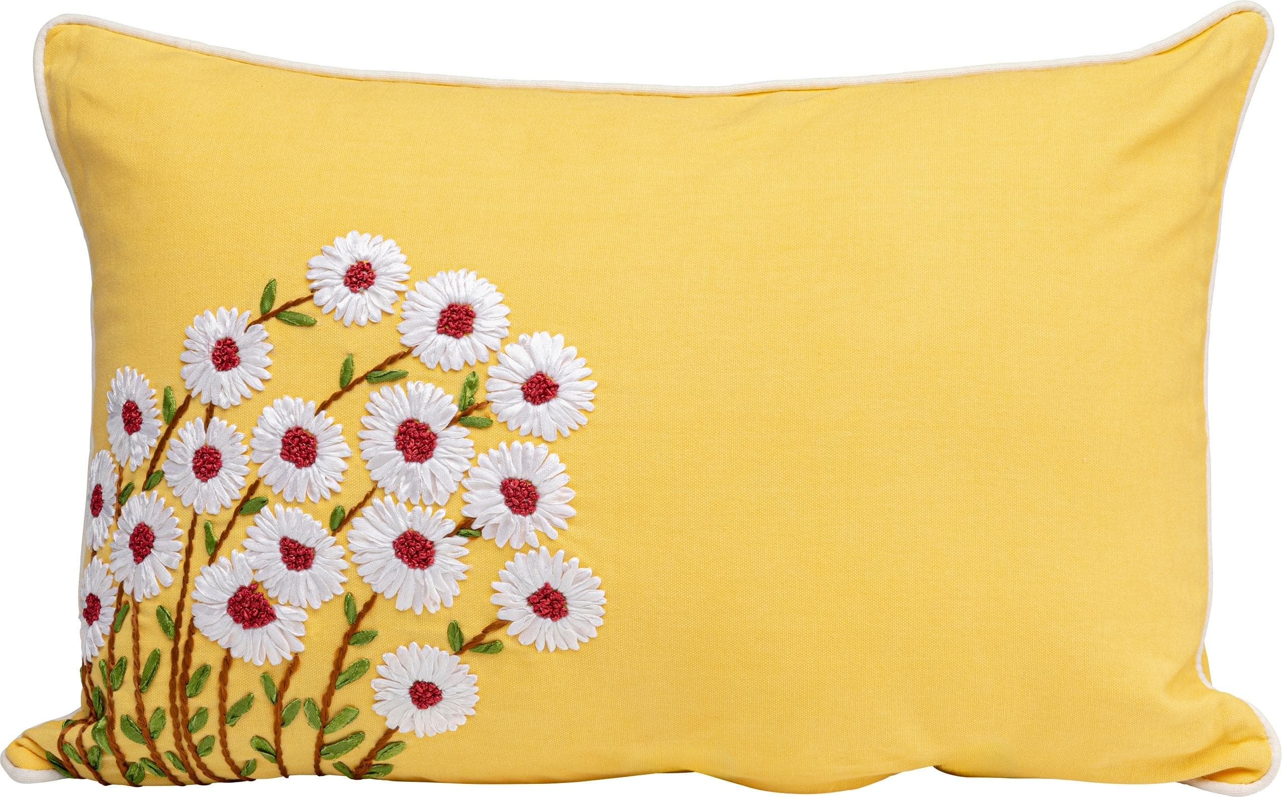 KARE DESIGN Dekokissen Margarita Gelb Leinen Polyester 40x60 cm
