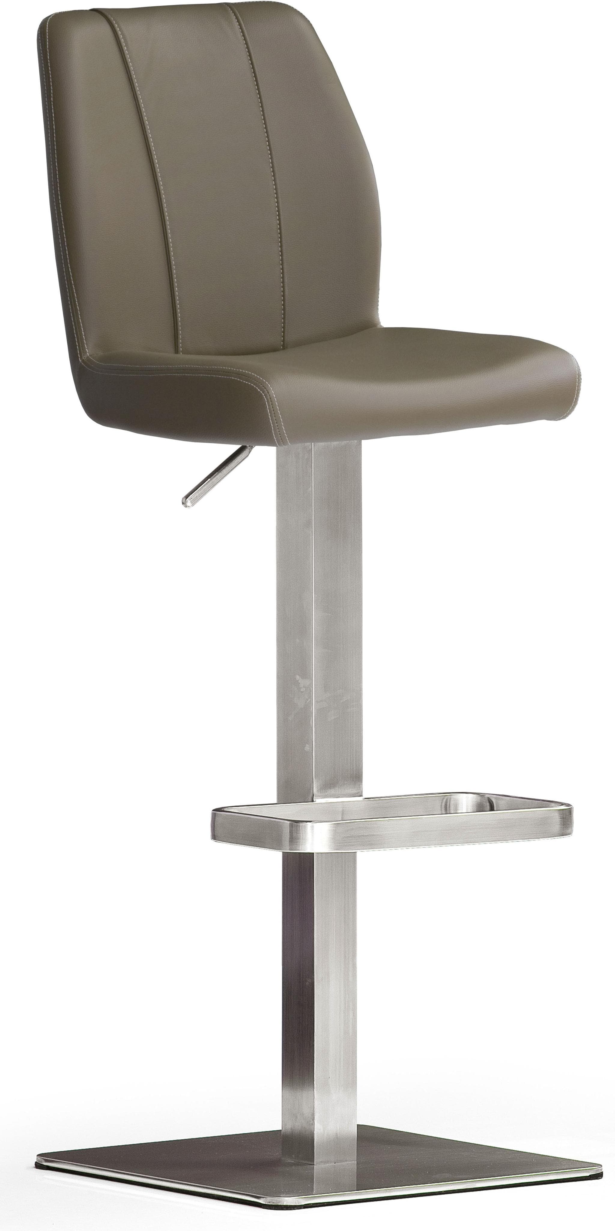 MCA FURNITURE Barhocker BARBECOOL Leder Cappuccino Edelstahl