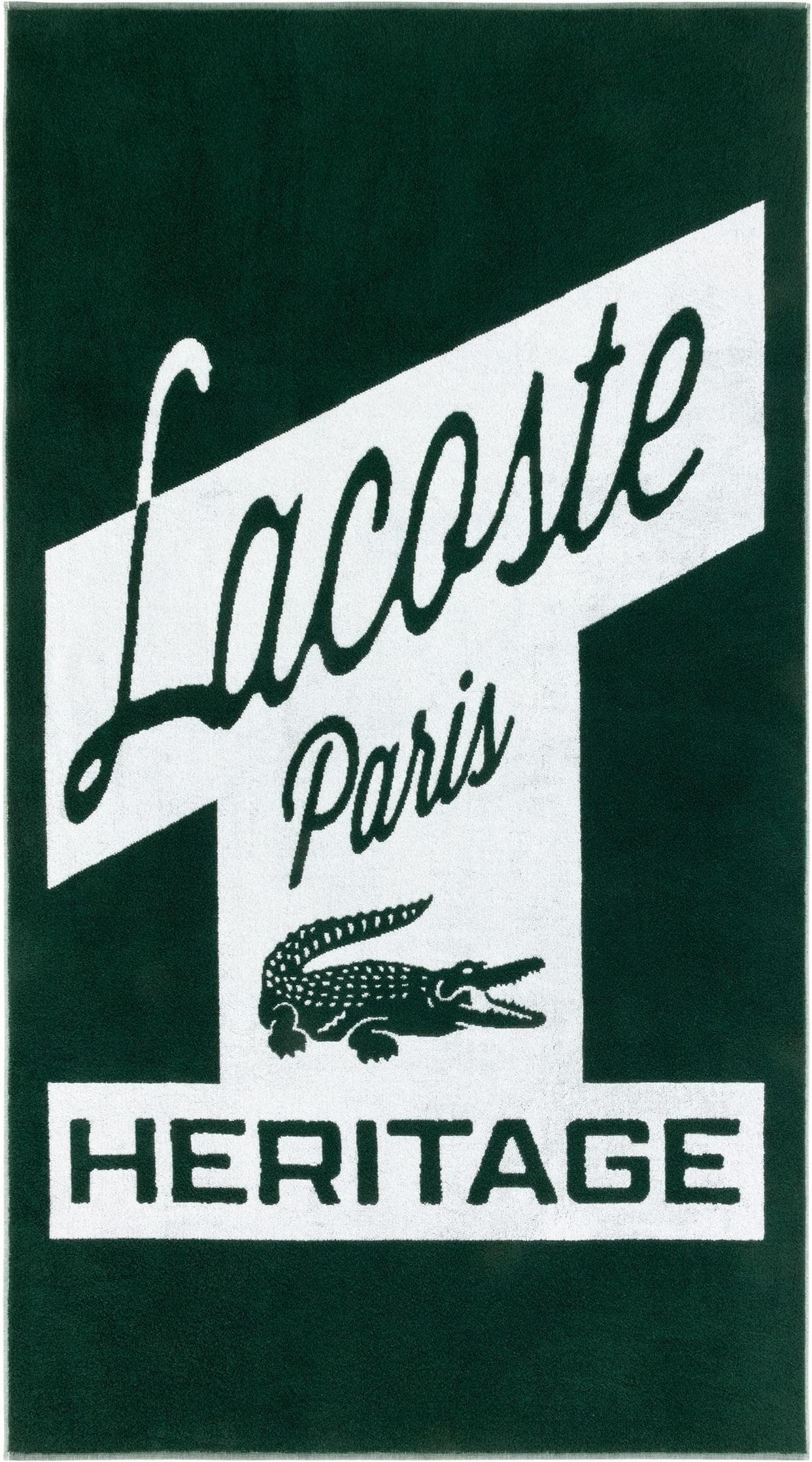 LACOSTE Strandtuch LRETTO Frottier 100% Baumwolle Grün