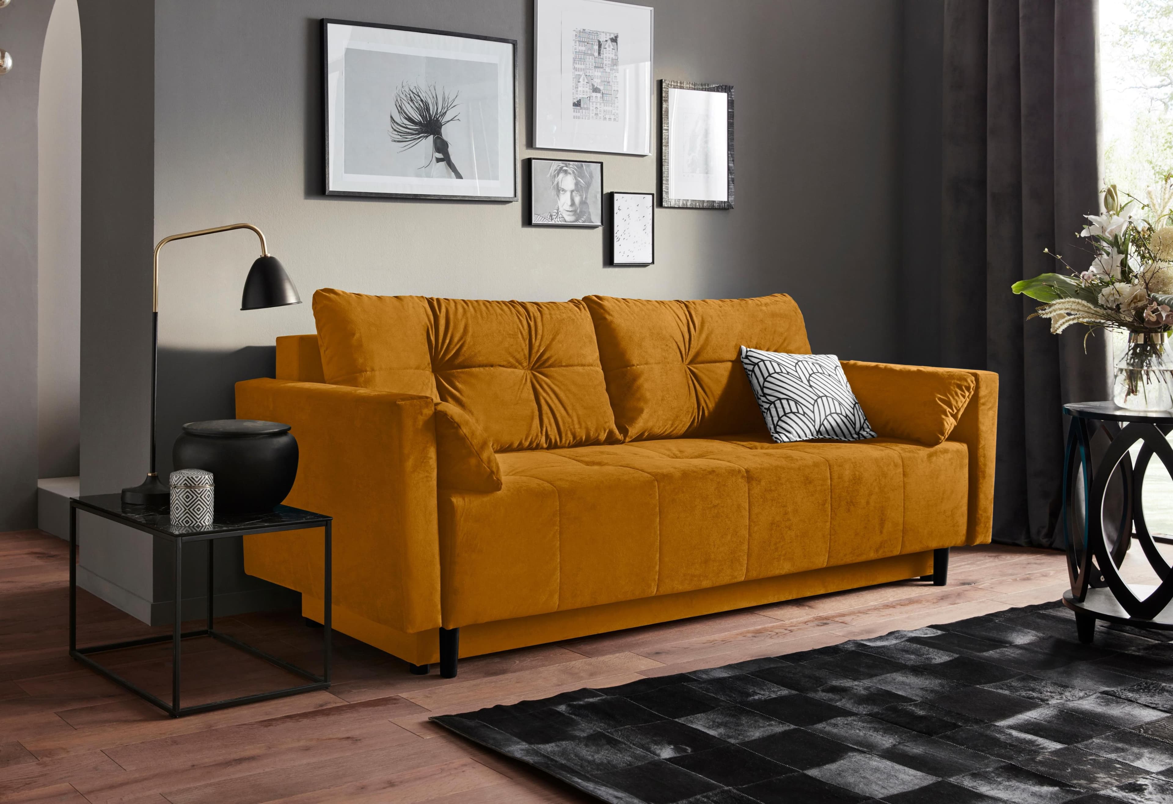 Schlafsofa COLLECTION AB Solar Gold 3-Sitzer mit Bettfunktion