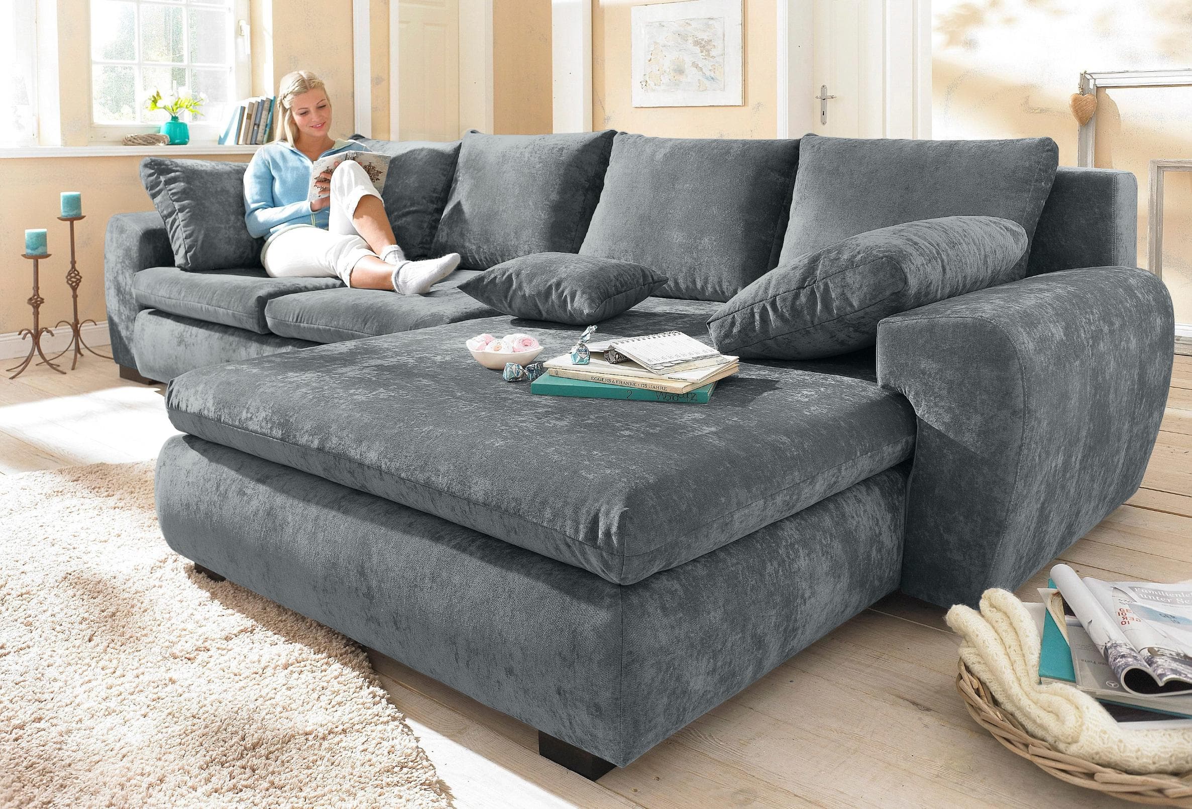 Home Affaire Ecksofa Cara Mia L-Form Luxus-Microfaser